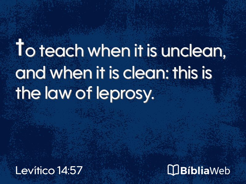 Levítico 14:57 em imagem para compartilhar