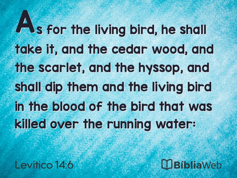 Levítico 14:6 em imagem para compartilhar