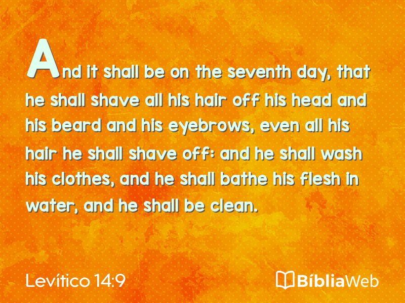 Levítico 14:9 em imagem para compartilhar