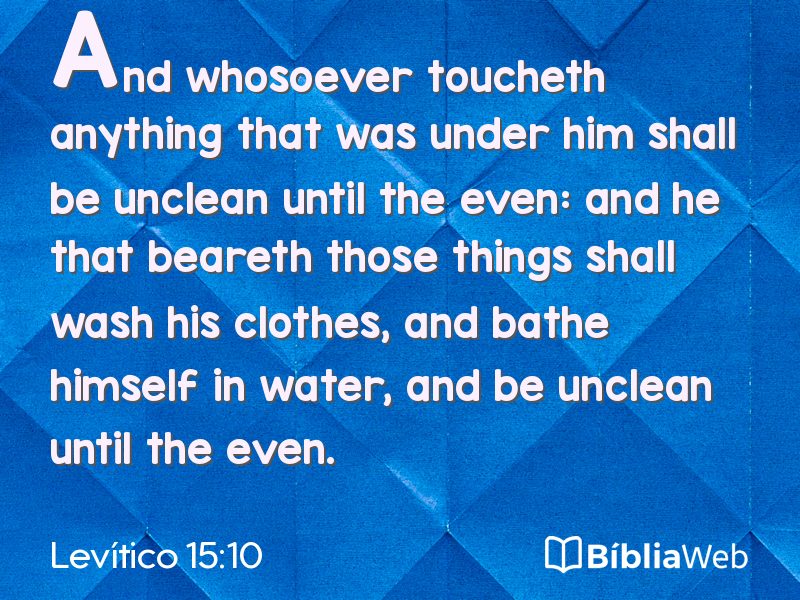 Levítico 15:10 em imagem para compartilhar