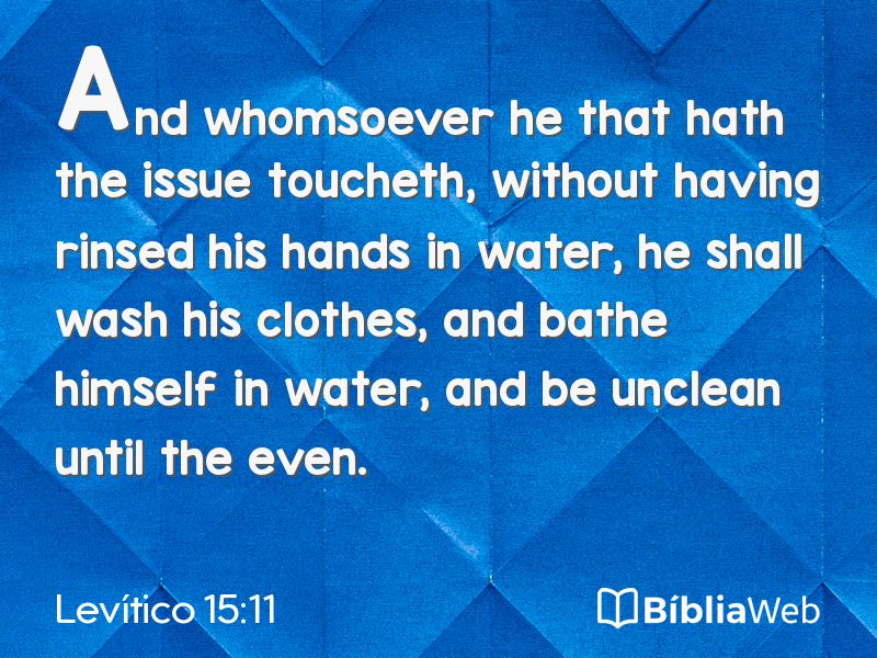 Levítico 15:11 em imagem para compartilhar