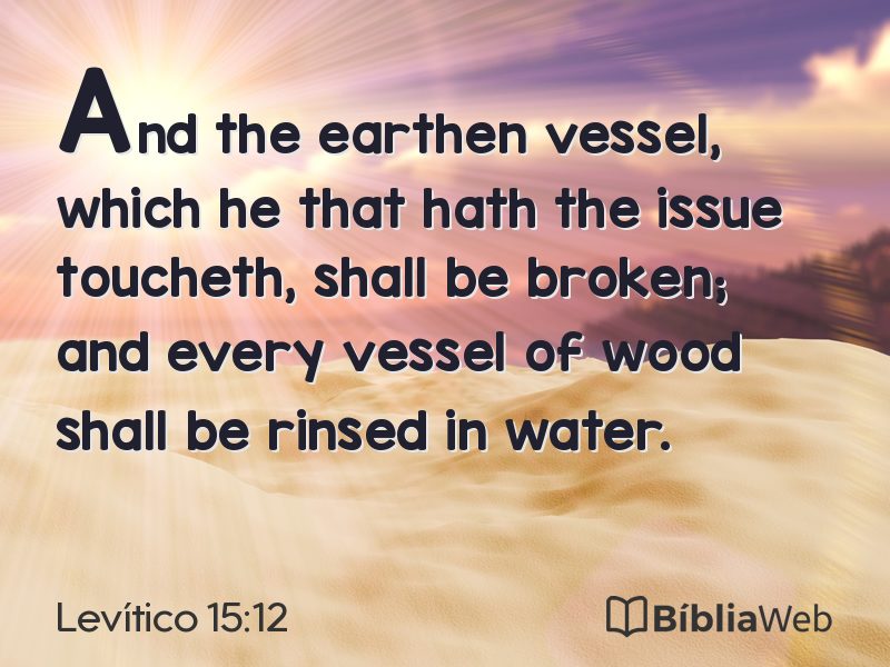 Levítico 15:12 em imagem para compartilhar