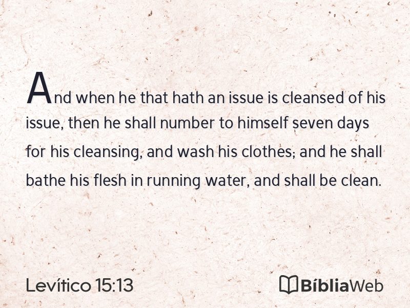Levítico 15:13 em imagem para compartilhar