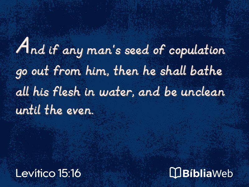 Levítico 15:16 em imagem para compartilhar