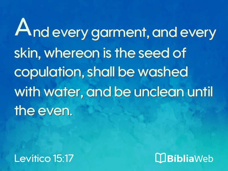 Levítico 15:17 em imagem para compartilhar