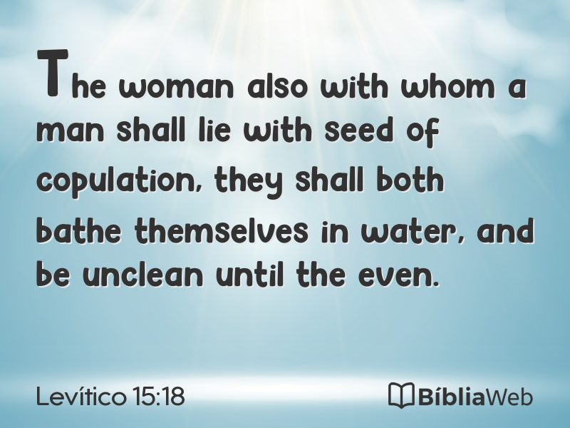 Levítico 15:18 em imagem para compartilhar