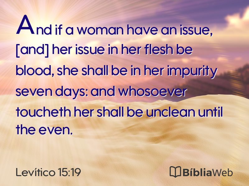 Levítico 15:19 em imagem para compartilhar