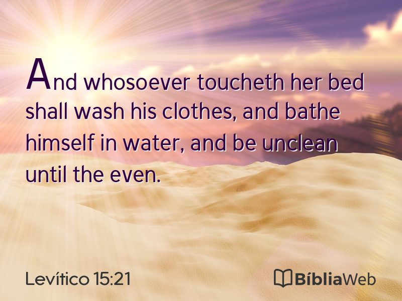 Levítico 15:21 em imagem para compartilhar