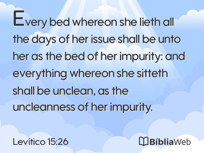 Levítico 15:26 em imagem para compartilhar
