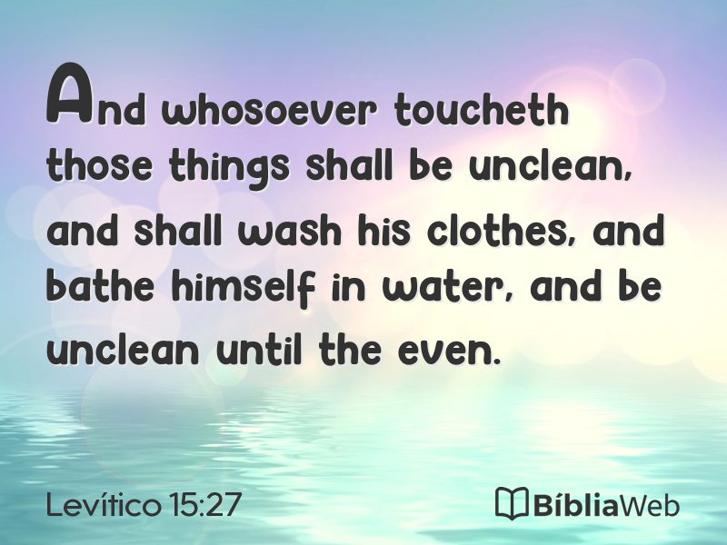 Levítico 15:27 em imagem para compartilhar