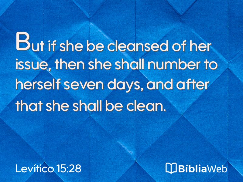 Levítico 15:28 em imagem para compartilhar