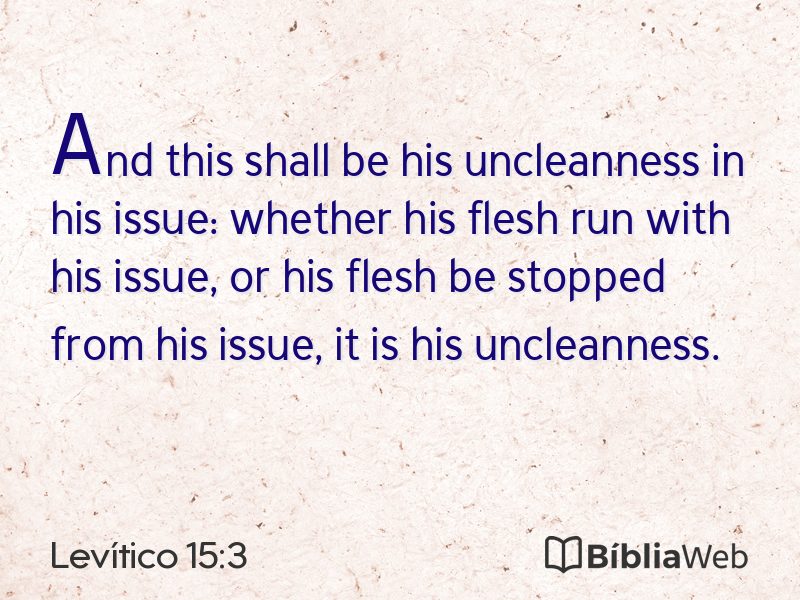 Levítico 15:3 em imagem para compartilhar