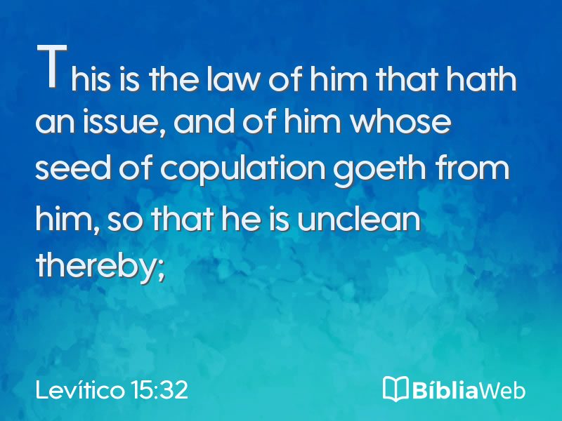 Levítico 15:32 em imagem para compartilhar