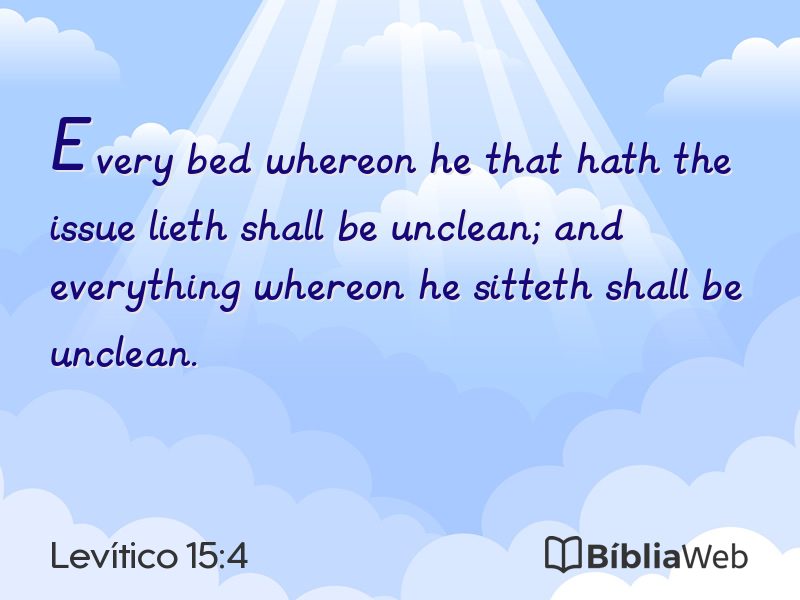 Levítico 15:4 em imagem para compartilhar