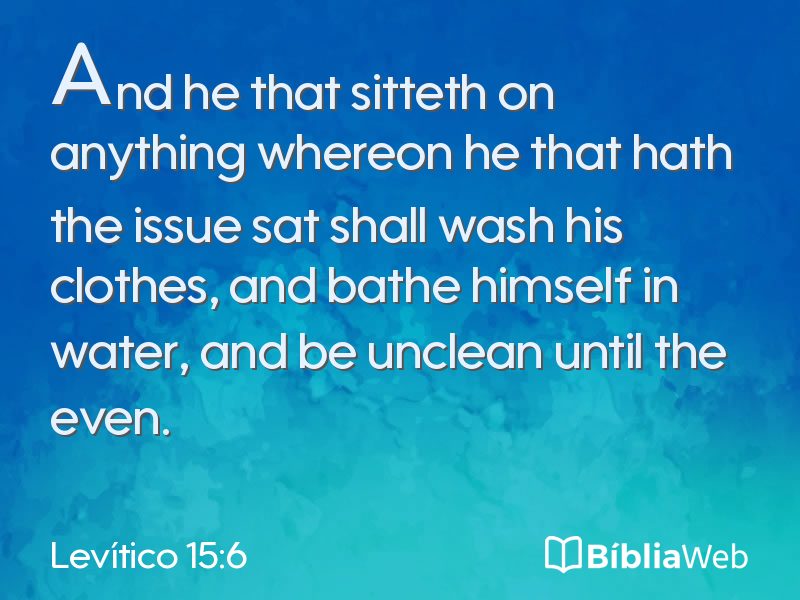 Levítico 15:6 em imagem para compartilhar