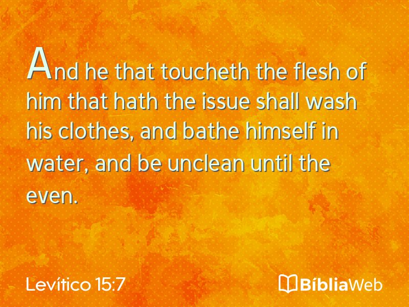 Levítico 15:7 em imagem para compartilhar