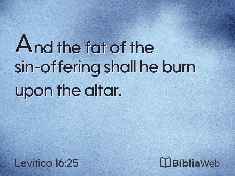 Levítico 16:25 em imagem para compartilhar