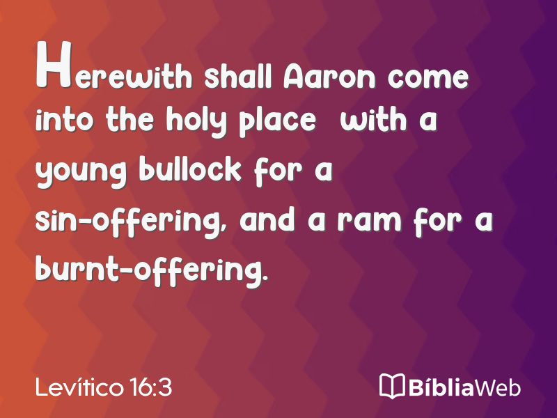 Levítico 16:3 em imagem para compartilhar