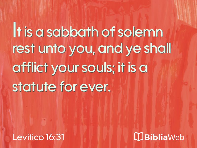 Levítico 16:31 em imagem para compartilhar