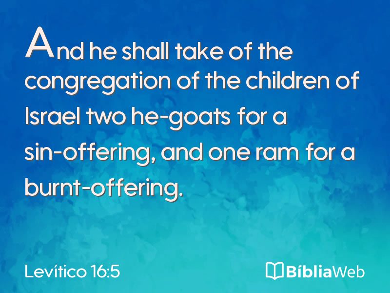 Levítico 16:5 em imagem para compartilhar