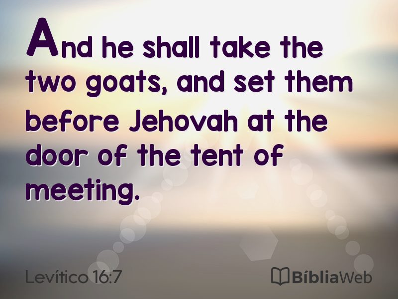 Levítico 16:7 em imagem para compartilhar