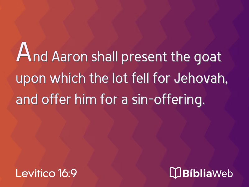 Levítico 16:9 em imagem para compartilhar