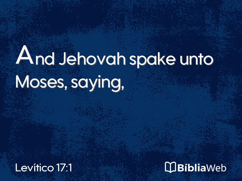 Levítico 17:1 em imagem para compartilhar