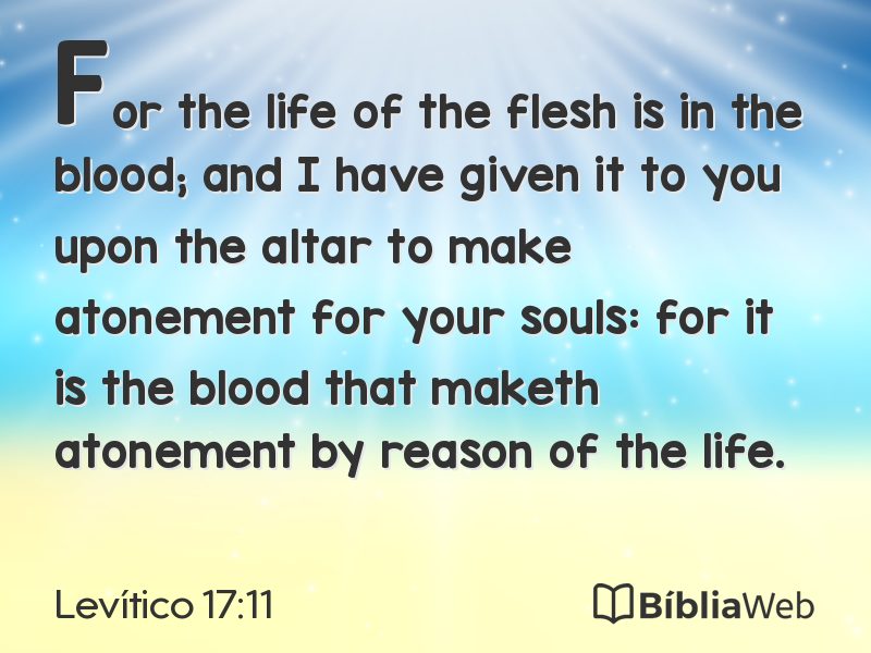 Levítico 17:11 em imagem para compartilhar