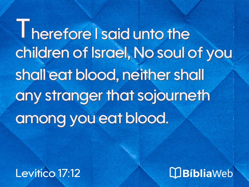 Levítico 17:12 em imagem para compartilhar