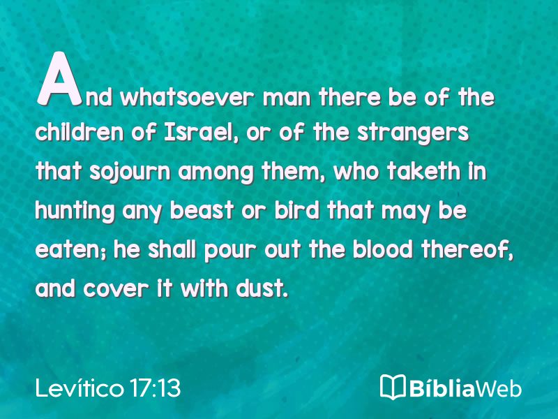 Levítico 17:13 em imagem para compartilhar