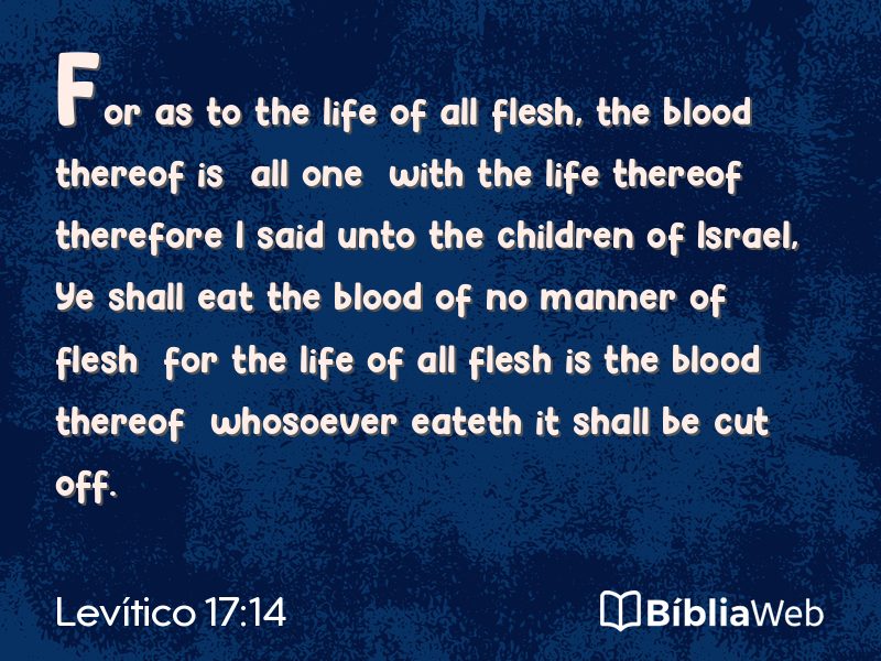 Levítico 17:14 em imagem para compartilhar