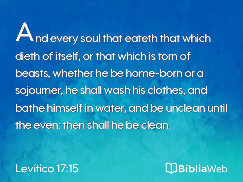 Levítico 17:15 em imagem para compartilhar