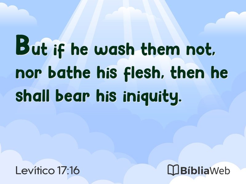 Levítico 17:16 em imagem para compartilhar