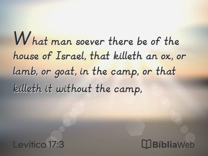 Levítico 17:3 em imagem para compartilhar