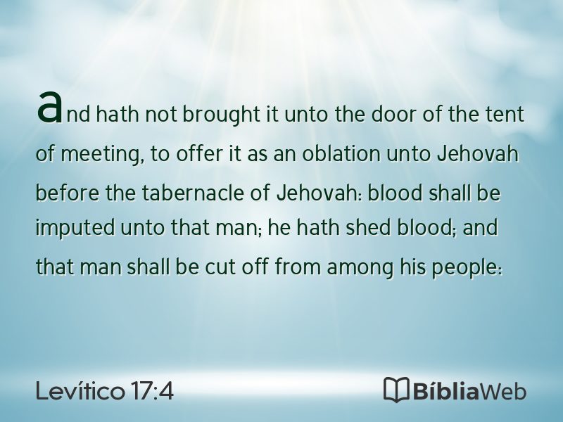 Levítico 17:4 em imagem para compartilhar