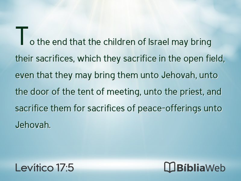 Levítico 17:5 em imagem para compartilhar