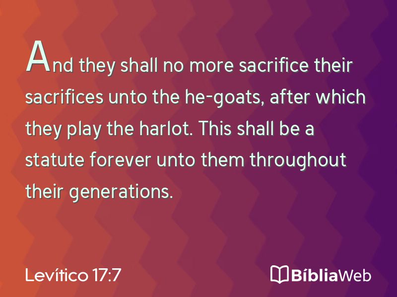 Levítico 17:7 em imagem para compartilhar