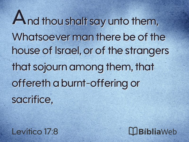 Levítico 17:8 em imagem para compartilhar