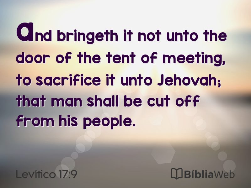 Levítico 17:9 em imagem para compartilhar