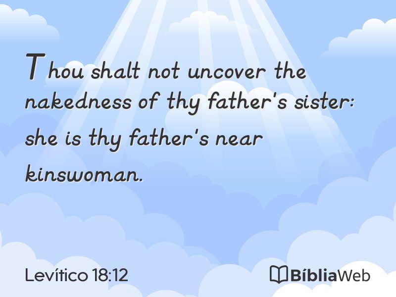 Levítico 18:12 em imagem para compartilhar