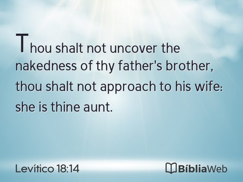 Levítico 18:14 em imagem para compartilhar