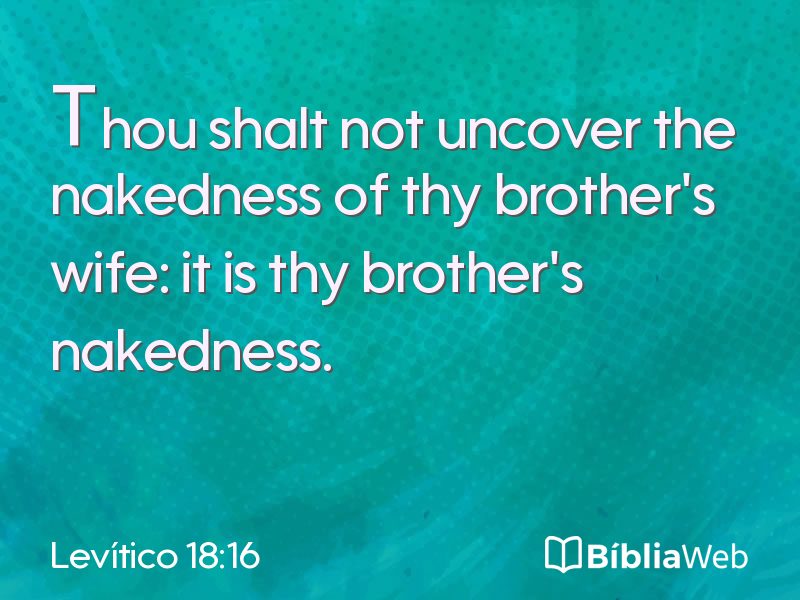Levítico 18:16 em imagem para compartilhar