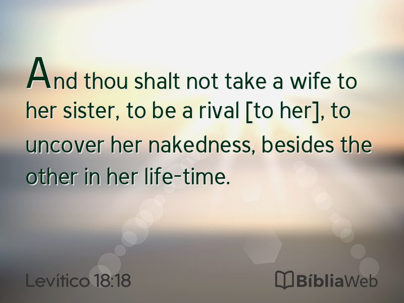 Levítico 18:18 em imagem para compartilhar
