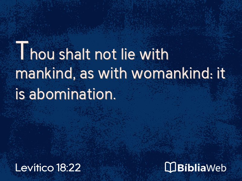 Levítico 18:22 em imagem para compartilhar
