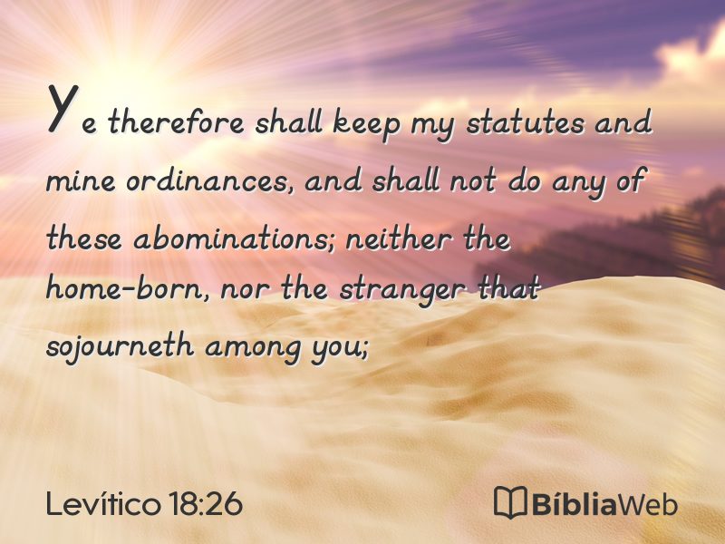Levítico 18:26 em imagem para compartilhar