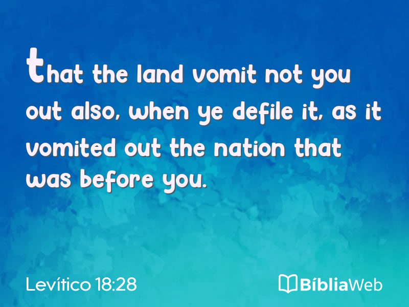 Levítico 18:28 em imagem para compartilhar