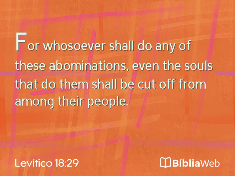 Levítico 18:29 em imagem para compartilhar