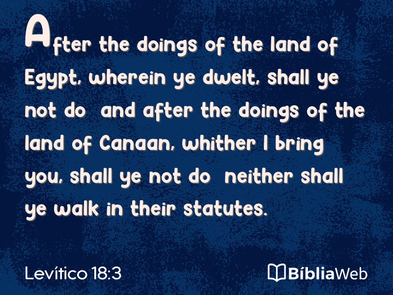 Levítico 18:3 em imagem para compartilhar