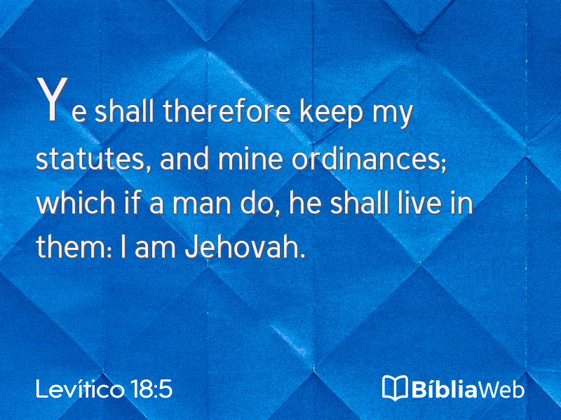 Levítico 18:5 em imagem para compartilhar