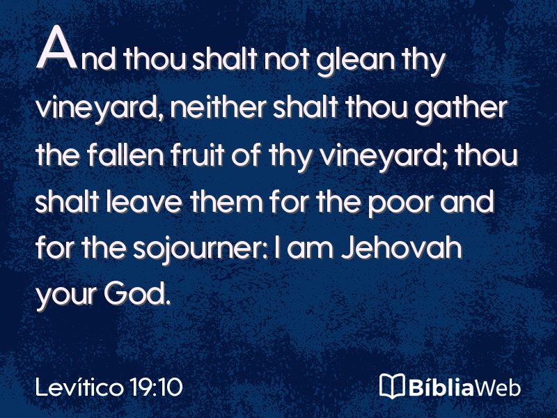 Levítico 19:10 em imagem para compartilhar